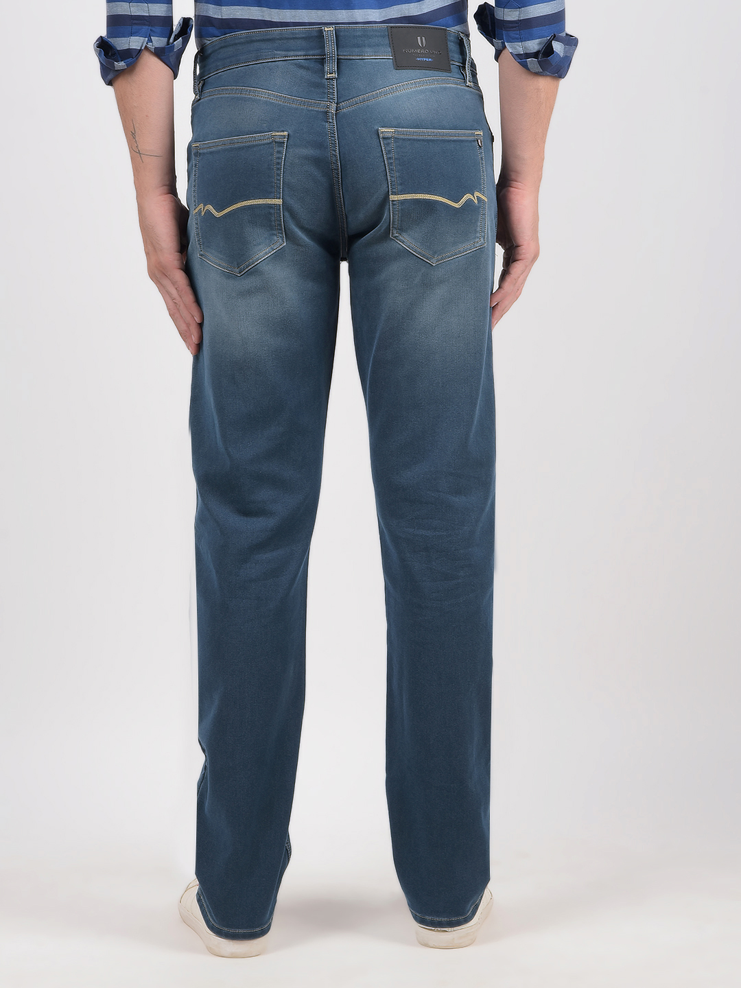 Numero Uno Men Solid Blue Jeans